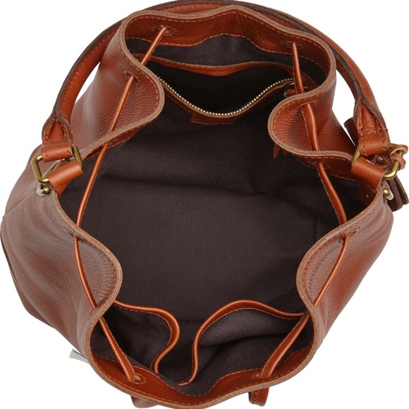 MADEWELL — Brown Leather Lafayette Bucket Bag NWT! - Picture 7 of 8